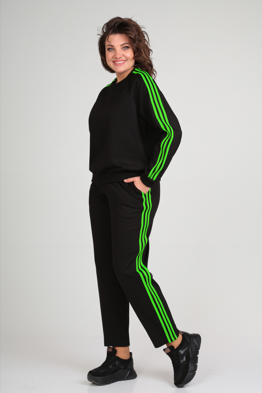 Костюм LadySecret 2871 черный - лайм - фото 4